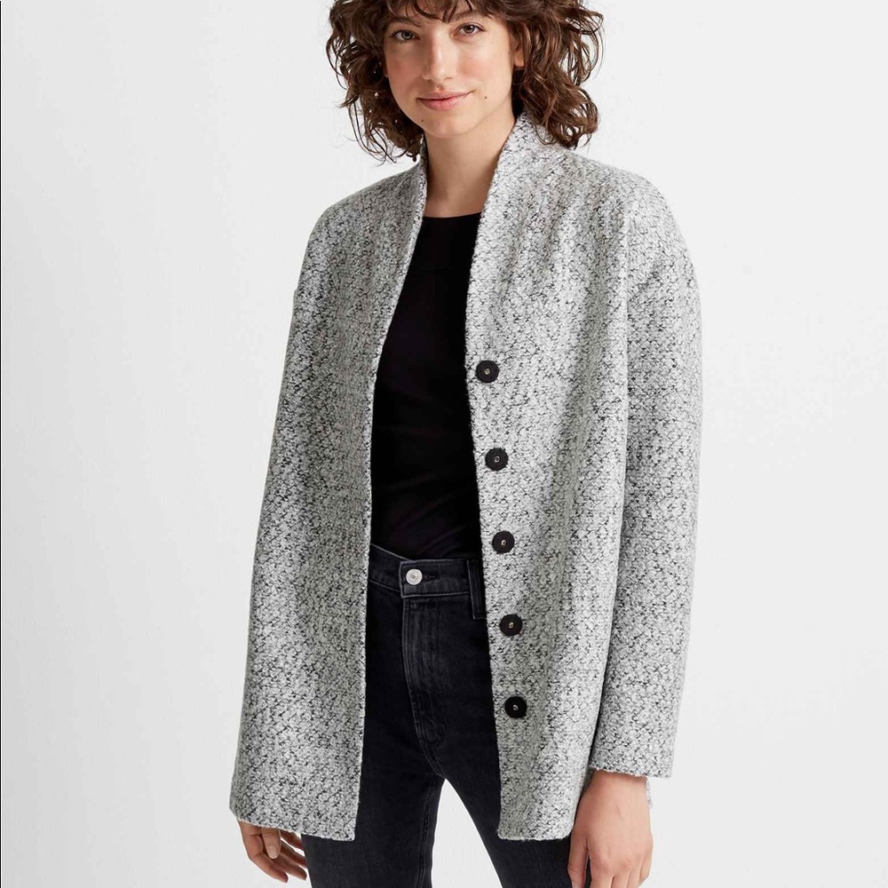 Club Monoco Grey Snap-Front Jacket XS -fits like S